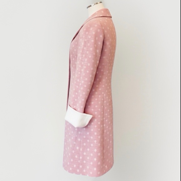 Vintage LILLI ANN San Francisco Rose Polka Dot Coat Size Small - Picture 4 of 10